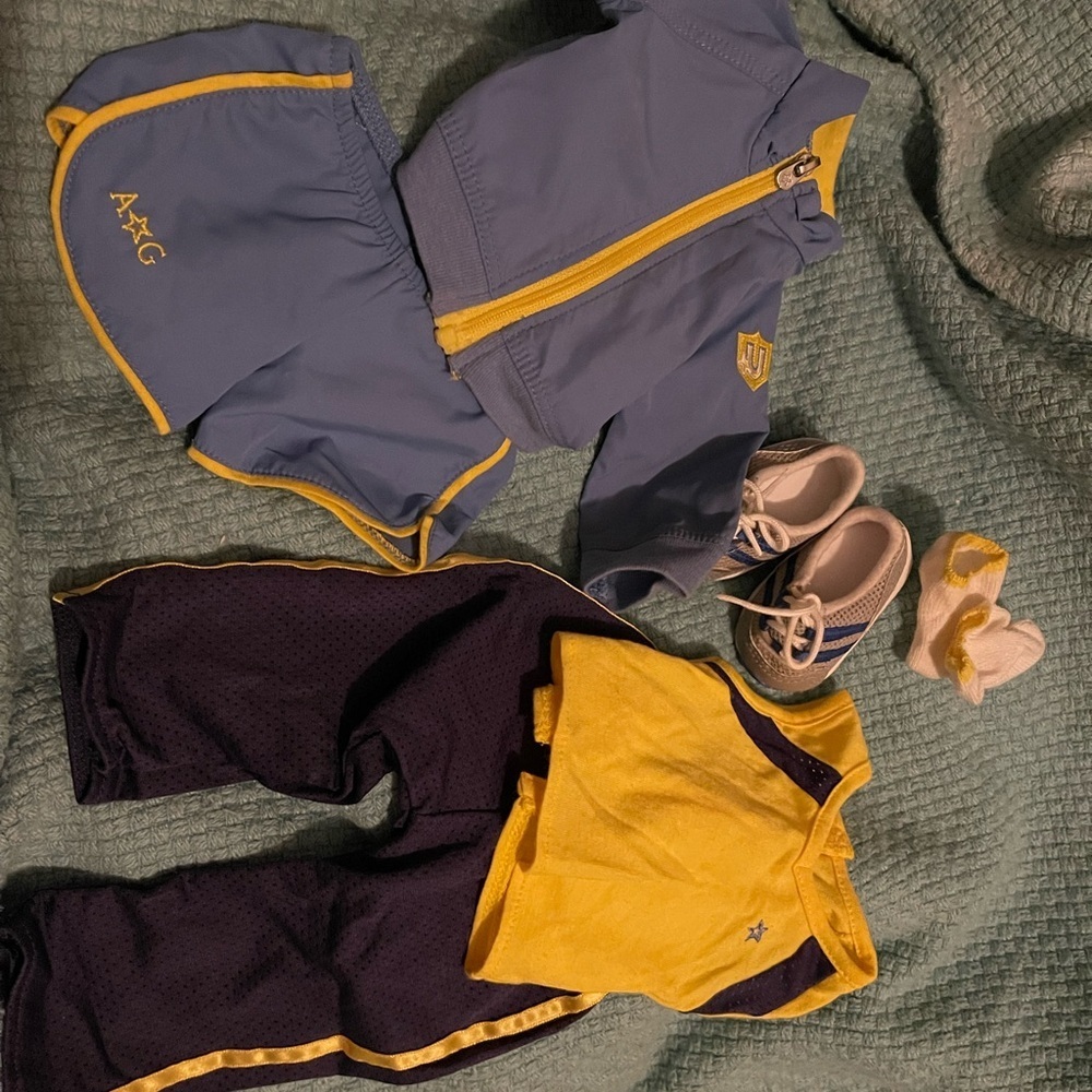 American Girl Doll Sports Outfit Set - Blue and Yellow